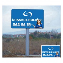 3mt. * Çift Yüzlü Tabelalı Totem Direği